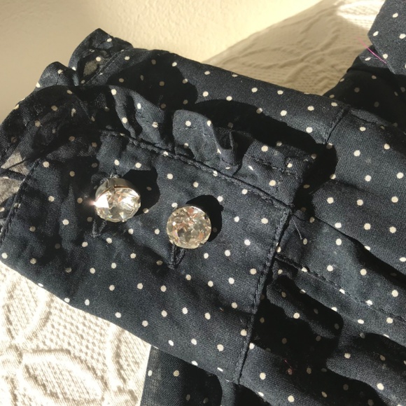 D&G sheer cropped shirt with Swarovski Crystal buttons - Picture 3 of 11